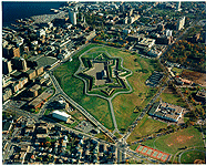 aerial photo of Halifax Citadel fortification